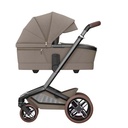 FAME kinderwagen TWILLIC TRUFFLE (DARK FRAME  + BROWN WHEELS + BROWN LEATHER)