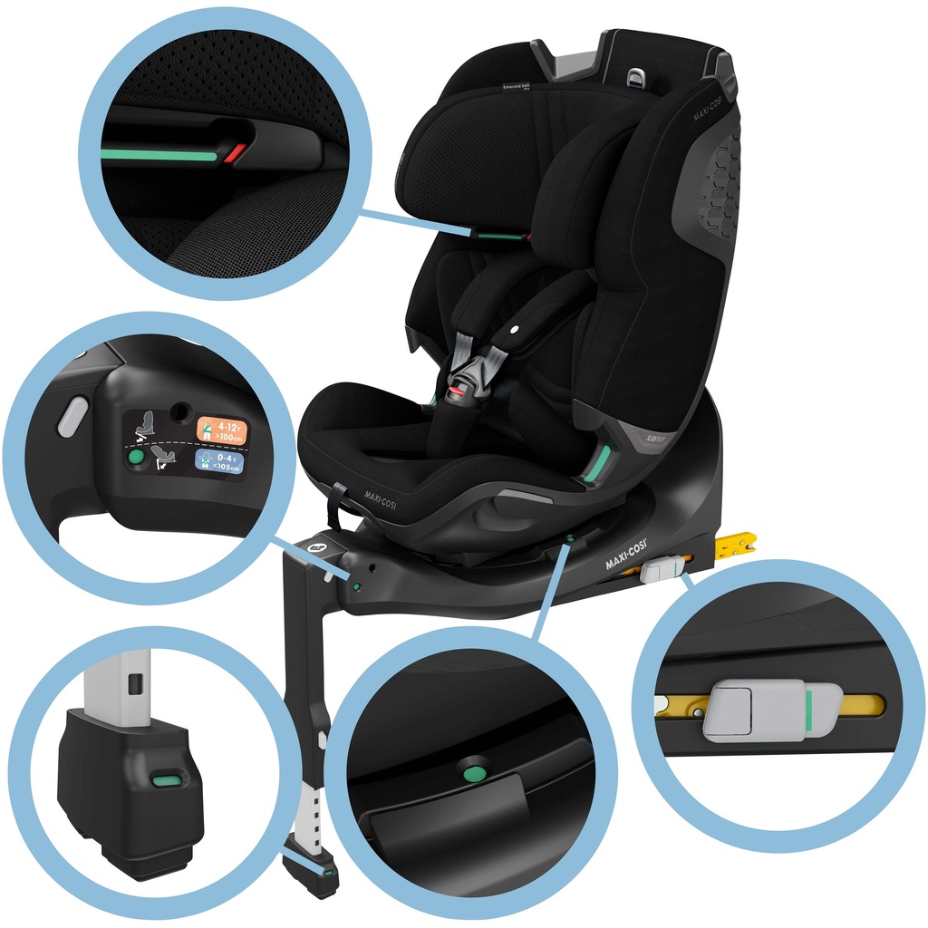 Maxi-Cosi Autostoel Emerald 360 Pro Groep 0+/1/2/3 Black