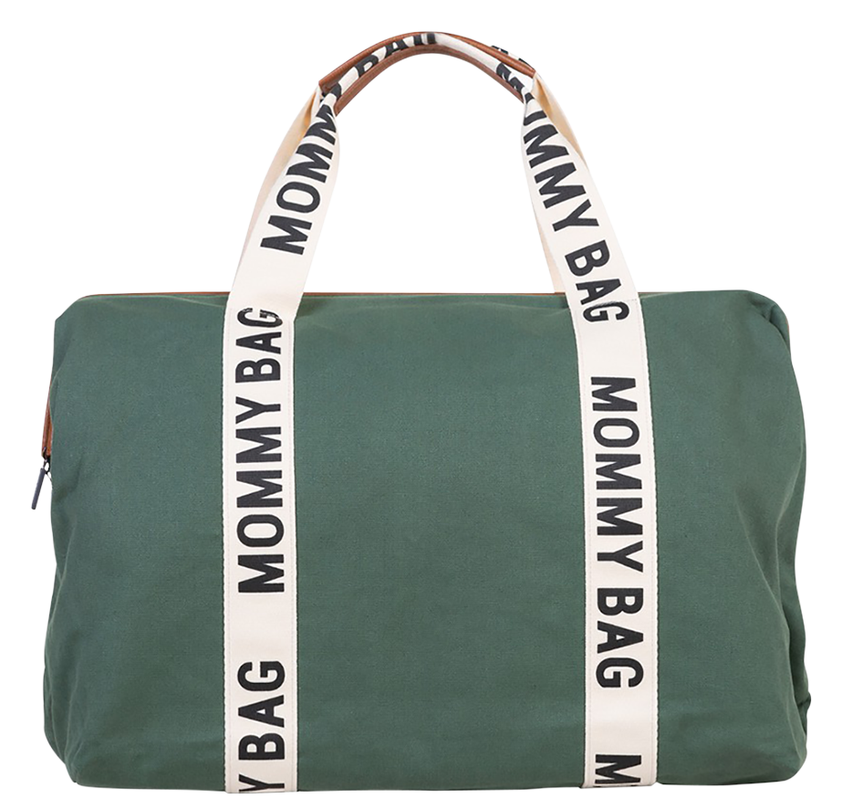 Childhome Verzorgingstas Mommy Bag Signature Canvas groen