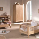 Jaxx Chambre de bébé 3 pièces (lit pour enfant L 140 x Lg 70 cm + commode ouverte + armoire 2 portes) Forrest Oak