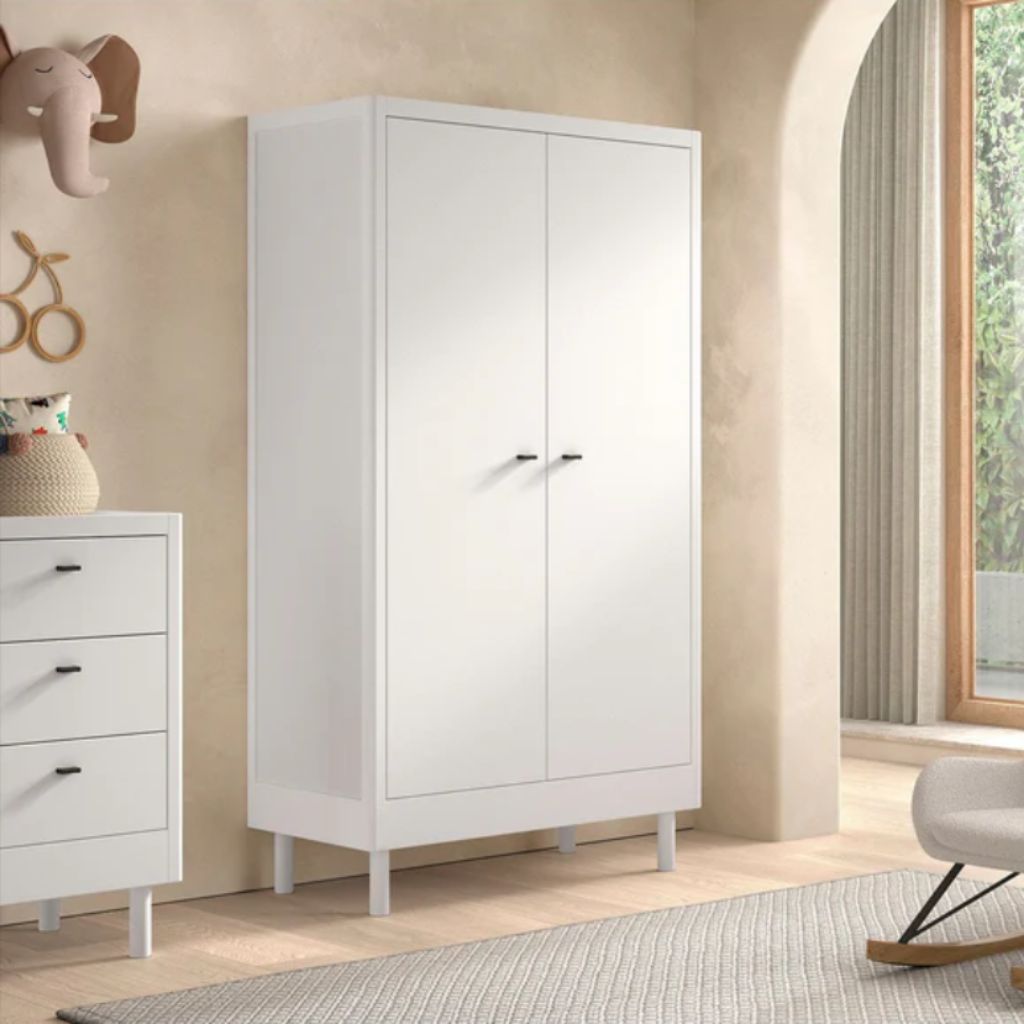 Jaxx Chambre de bébé 3 pièces (Lit pour enfant L 140 x Lg 70 cm + commode + armoire 2 portes) Forrest Beech