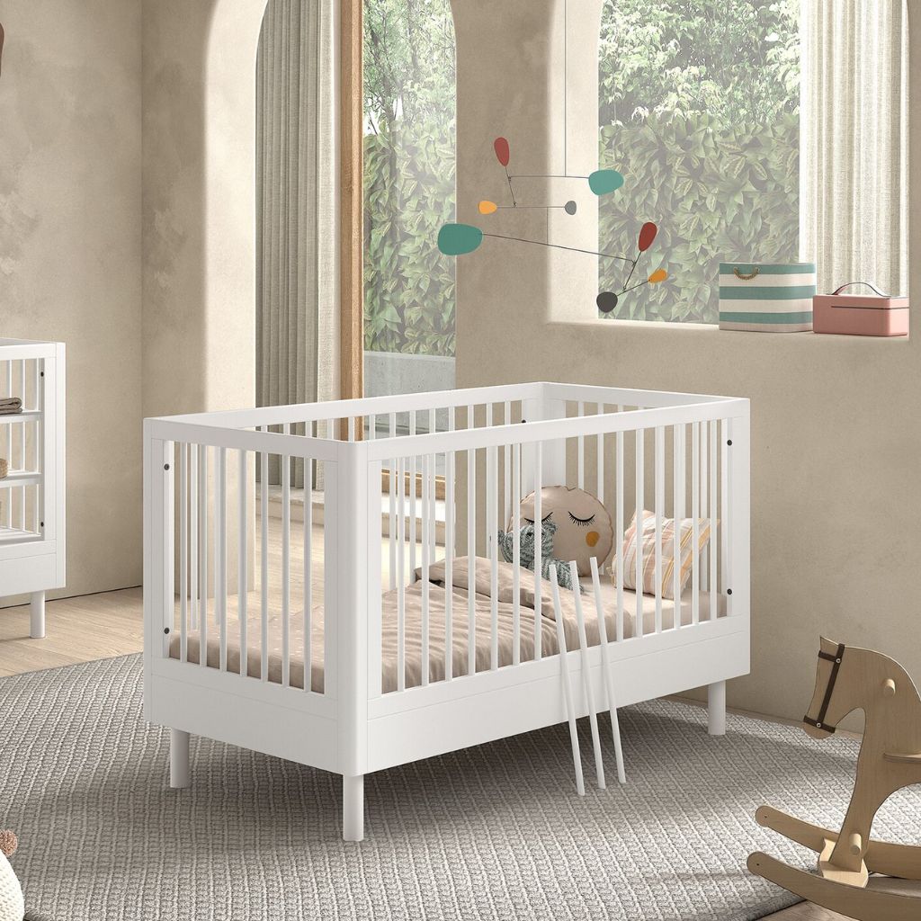 Jaxx Chambre de bébé 3 pièces (Lit pour enfant L 140 x Lg 70 cm + commode + armoire 2 portes) Forrest Beech