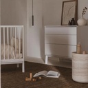 Quax 3-delige babykamer (bed L 120 x B 60 cm + commode met verlengstuk + kast met 2 deuren) Ashi Cream