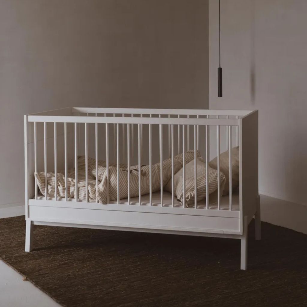 Quax 3-delige babykamer (meegroeibed L 140 x B 70 cm + commode met verlengstuk + kast met 2 deuren) Ashi Cream