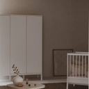 Quax 3-delige babykamer (meegroeibed L 140 x B 70 cm + commode met verlengstuk + kast met 3 deuren) Ashi Cream