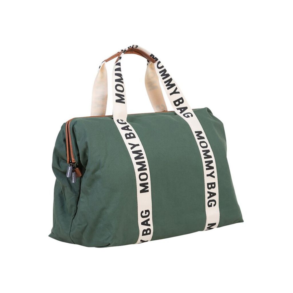 Childhome Verzorgingstas Mommy Bag Signature Canvas groen