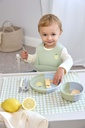 Lässig Fourchette, cuillère et couteau en silicone Happy Fruits Lemon