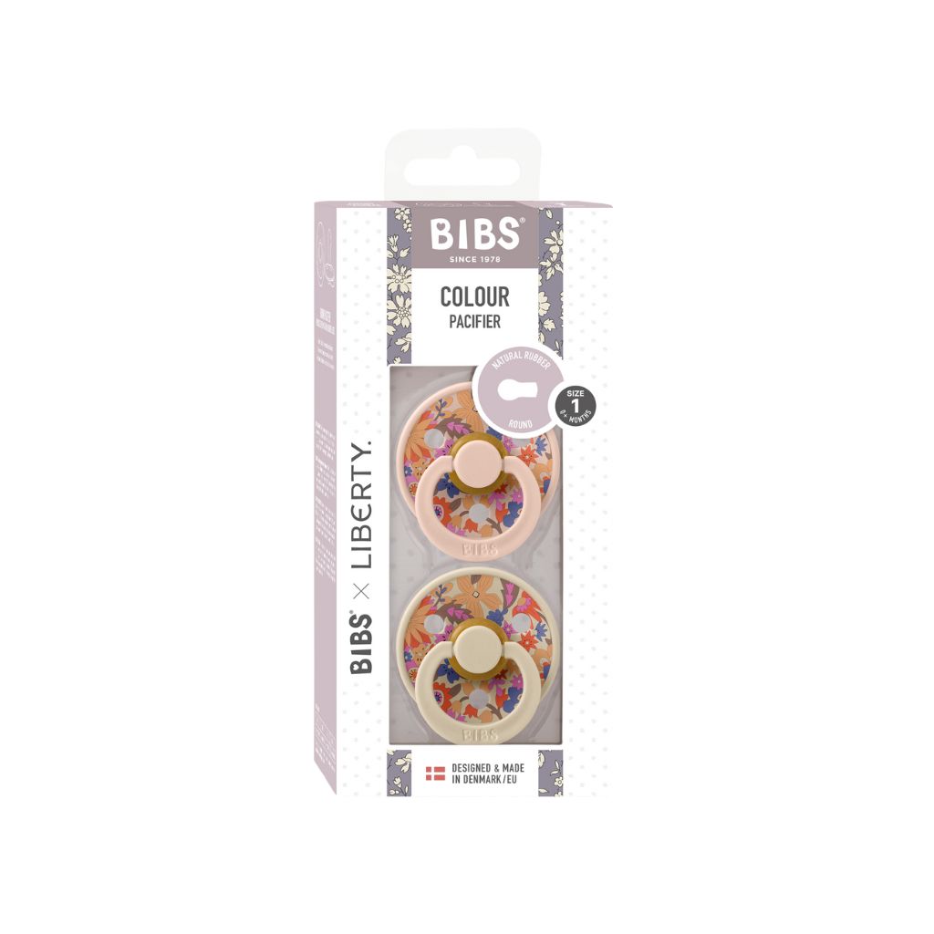 Bibs Fopspeen + 0 maanden Liberty Garden Blossom Blush Multi - 2 stuks