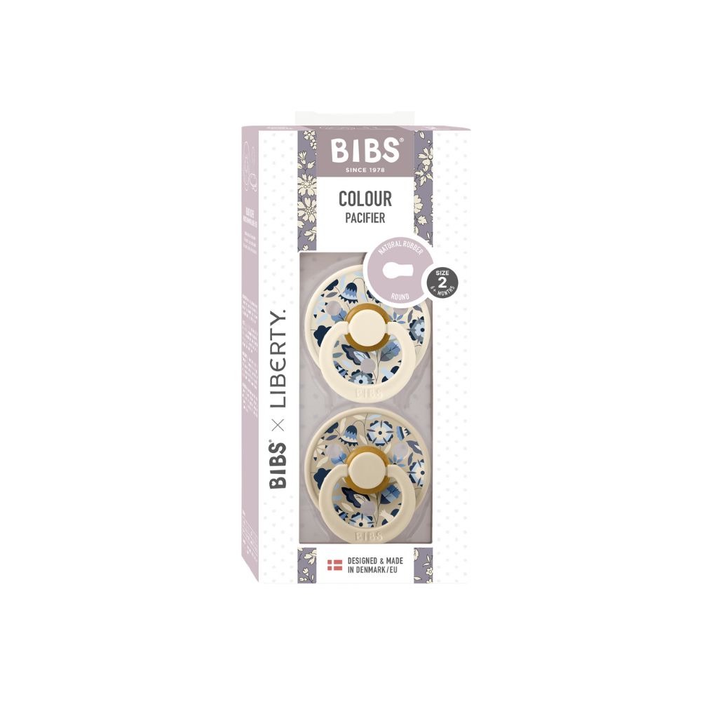 Bibs Fopspeen + 6 maanden Liberty Garden Bobo Ivory Multi - 2 stuks