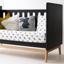 Pericles 2-delige babykamer (commode met verlengstuk + babybed L 120 x B 60 cm) Pure Black