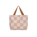 Lässig Shopper Beach Check Pattern Peach Sea salt