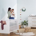 Transland 3-delige babykamer (bed + commode + kast met 2 deuren) Steffi wit
