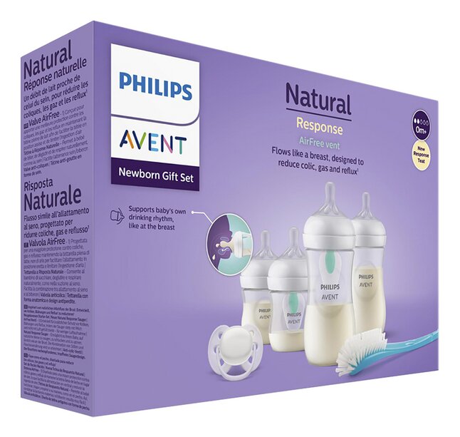 Philips AVENT Starterset Natural Response AirFree transparant - 4 stuks