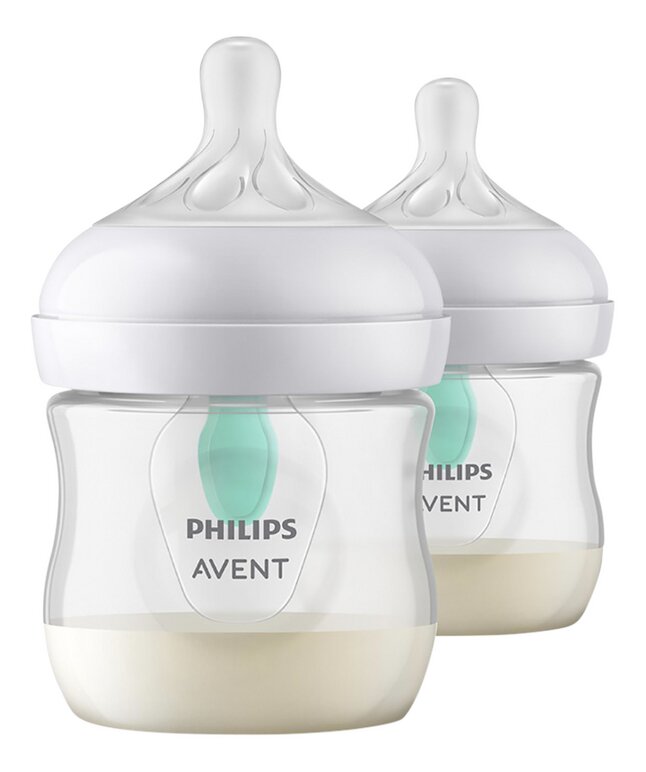 Philips AVENT Zuigfles Natural Response AirFree transparant 125 ml - 2 stuks