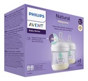 Philips AVENT Zuigfles Natural Response AirFree transparant 125 ml - 2 stuks