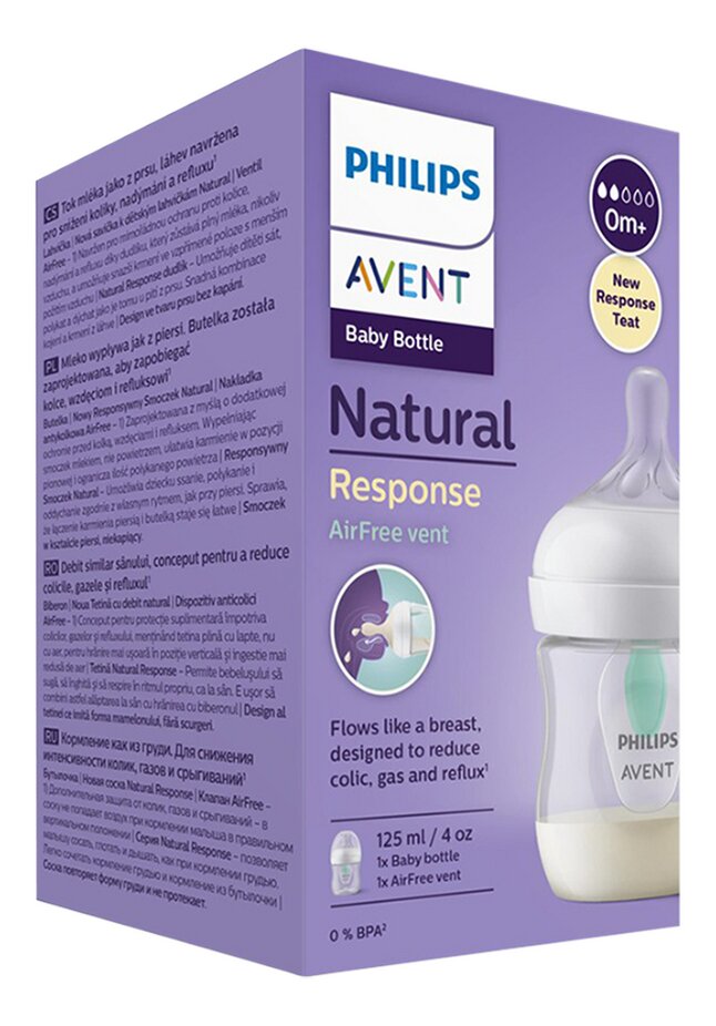 Philips AVENT Zuigfles Natural Response AirFree transparant 125 ml