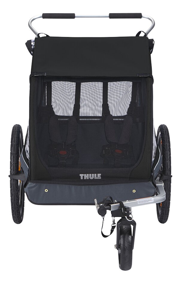 Thule Fietskar Coaster 2 XT Black met regenhoes