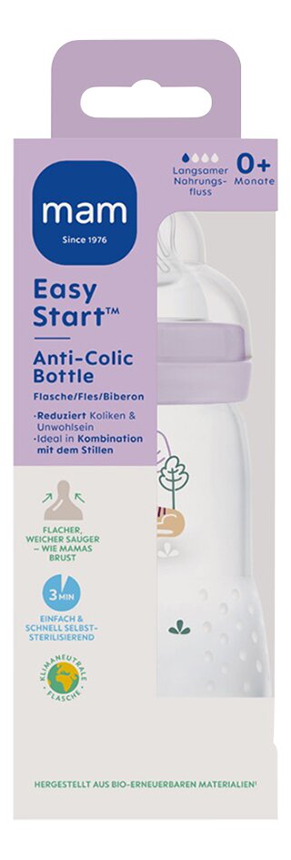 MAM Antikoliekzuigfles Easy Start Anti-Colic Lilac 260 ml