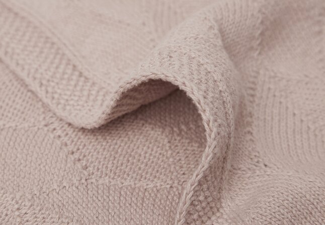 Jollein Deken voor wieg of park Shell Knit Wild Rose 