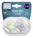 Philips AVENT Fopspeen + 0 maanden Ultra Air ananas/papegaai - 2 stuks