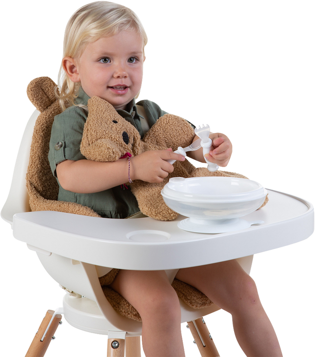 Childhome Verkleinkussen voor eetstoel Evolu 2 Teddy wit/beige