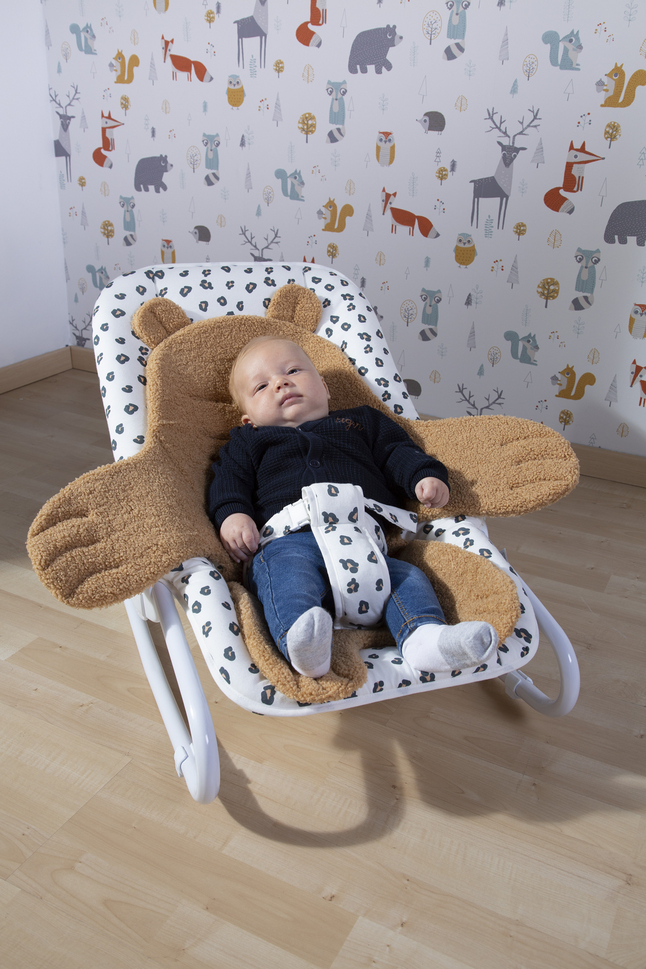 Childhome Verkleinkussen voor eetstoel Evolu 2 Teddy wit/beige