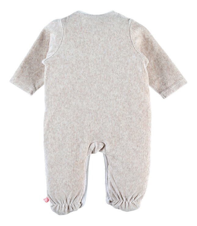 Noukie's Pyjama Fluwelen beige