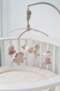 Baby's Only Mobile musical Animals vieux rose/warm linen