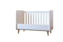 Pericles Lit de bébé Boho White convertible en banquette 120 x 60 cm