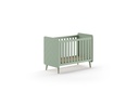 Jaxx Chambre de bébé 2 pièces (lit + commode) Billy vert/blanc