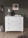 Jaxx Chambre de bébé 3 pièces (lit + commode + armoire 2 portes) Billy vert/blanc