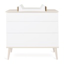 Quax Chambre de bébé 2 pièces (lit L 120 x Lg 60 cm + commode)  Flow White