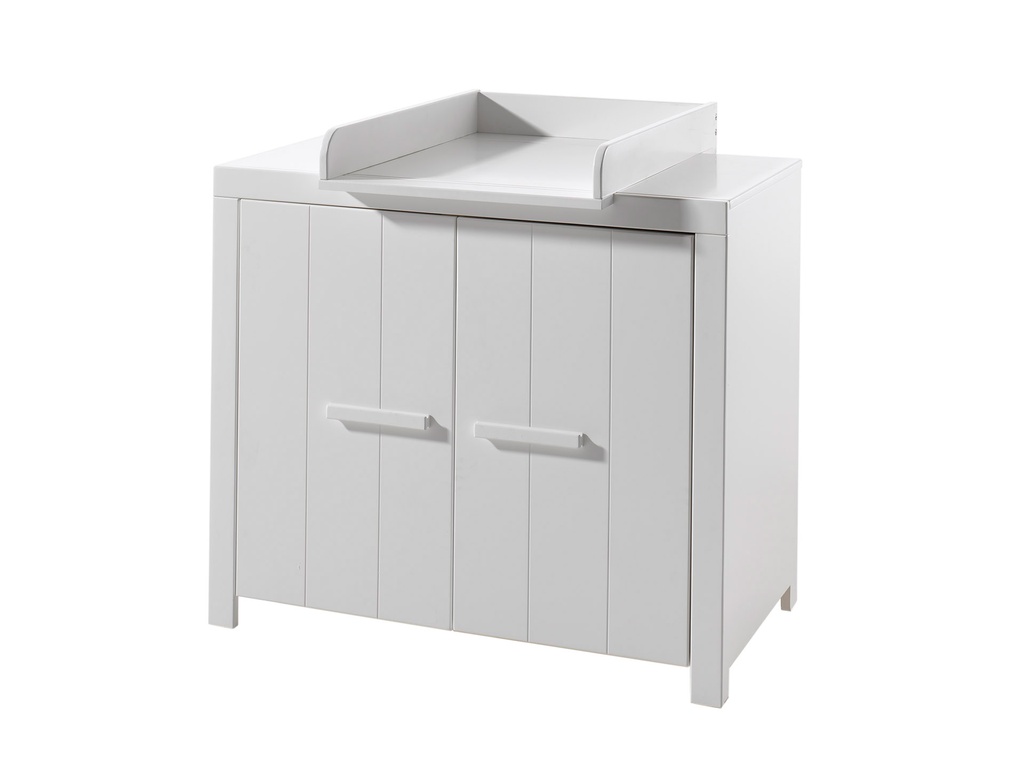 Jaxx 3-delige babykamer (bed + commode + kast met 2 deuren) Erik wit 