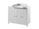 Jaxx 3-delige babykamer (bed + commode + kast met 2 deuren) Erik wit 