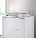 Jaxx 3-delige babykamer (bed + commode + kast met 2 deuren) Erik wit 