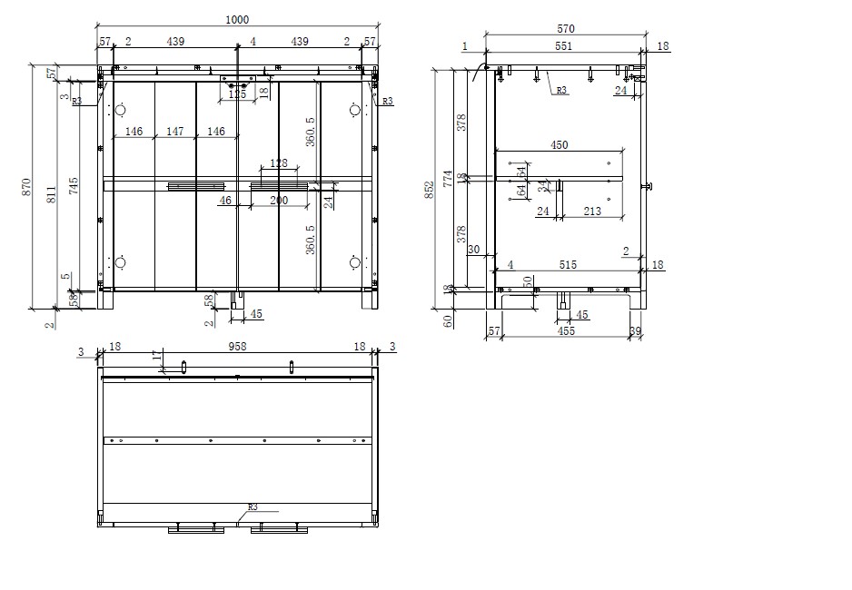 Jaxx 3-delige babykamer (bed + commode + kast met 2 deuren) Erik wit 