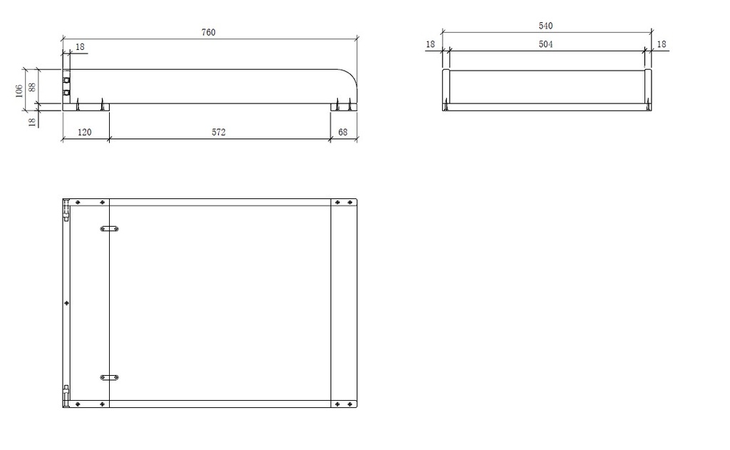 Jaxx 3-delige babykamer (bed + commode + kast met 2 deuren) Erik wit 