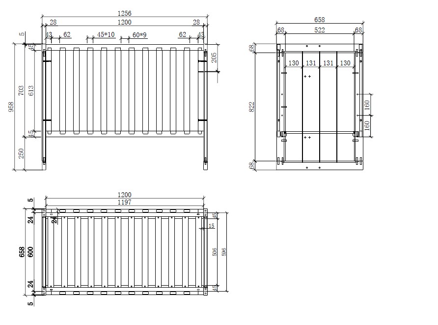 Jaxx 3-delige babykamer (bed + commode + kast met 3 deuren) Erik wit