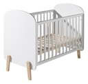 Jaxx 2-delige babykamer (bed + commode met verlengstuk) Kiddy wit