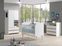 Jaxx 2-delige babykamer (bed + commode met verlengstuk) Kiddy wit