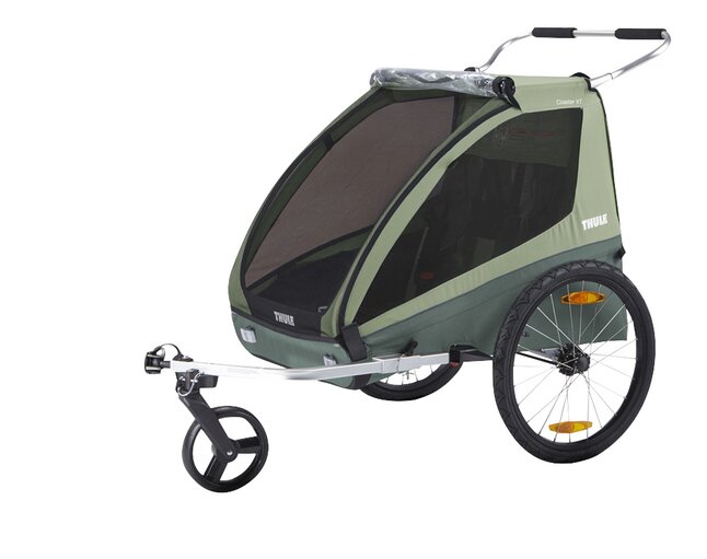 Thule Fietskar Coaster 2 XT Mallard Green met regenhoes