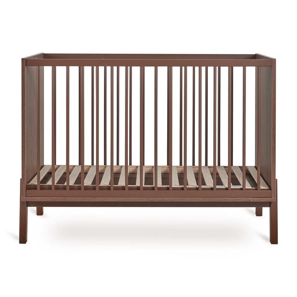 Quax 3-delige babykamer (bed L 120 x B 60 cm + commode met verlengstuk + kast met 2 deuren) Ashi Chestnut