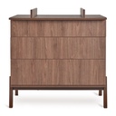 Quax 3-delige babykamer (bed L 120 x B 60 cm + commode met verlengstuk + kast met 2 deuren) Ashi Chestnut