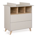 Quax Chambre de bébé 2 pièces (lit + commode avec rallonge) Loft Clay