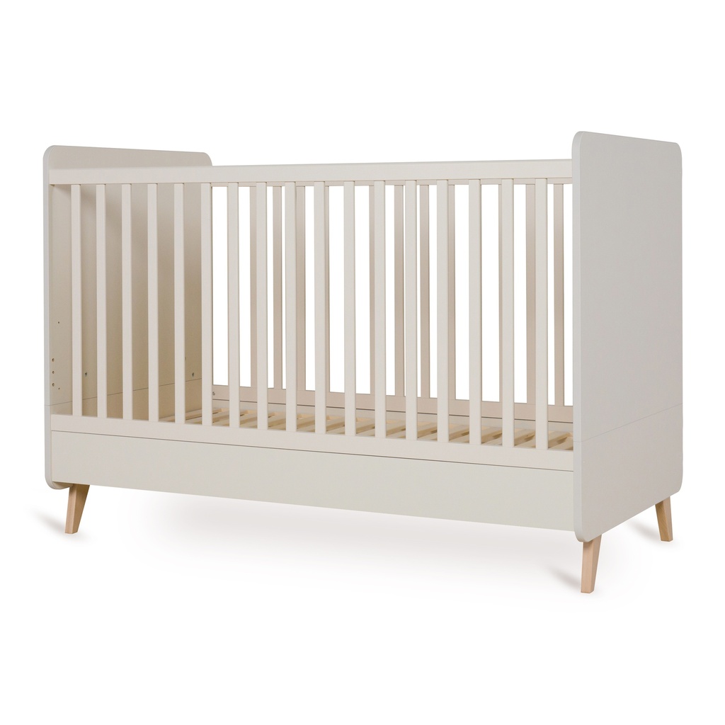 Quax Chambre de bébé 2 pièces (lit évolutif + commode avec rallonge) Loft Clay