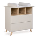 Quax Chambre de bébé 2 pièces (lit évolutif + commode avec rallonge) Loft Clay