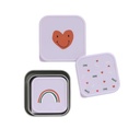 Lässig Snackdoosje Heart Lavender - 3 stuks