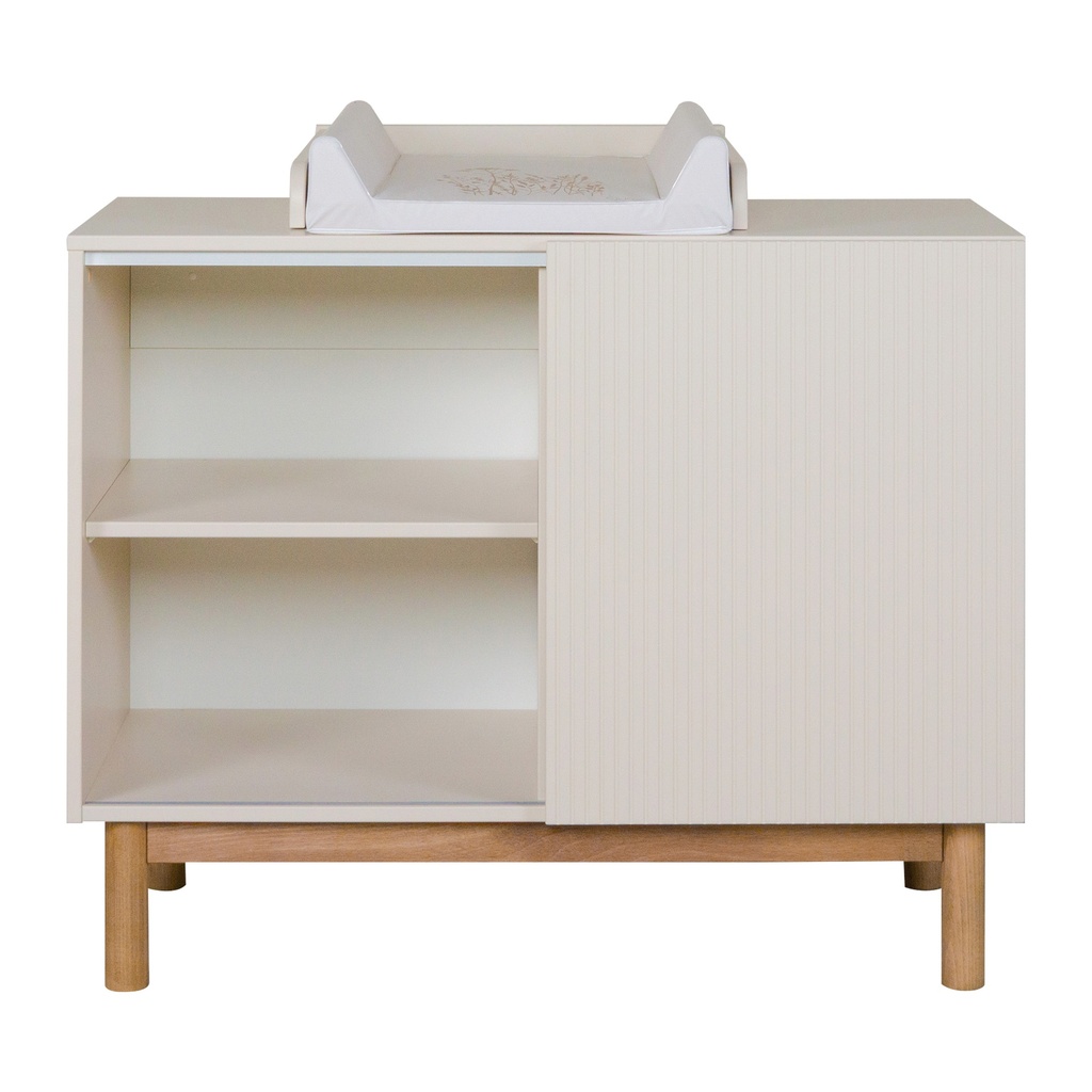 Quax 2-delige babykamer (meegroeibed L 120 x B 60 cm + commode met verlengstuk) Mood Clay