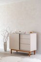 Quax 3-delige babykamer (meegroeibed L 120 x B 60 cm+ commode + kast met 2 deuren) Mood Clay