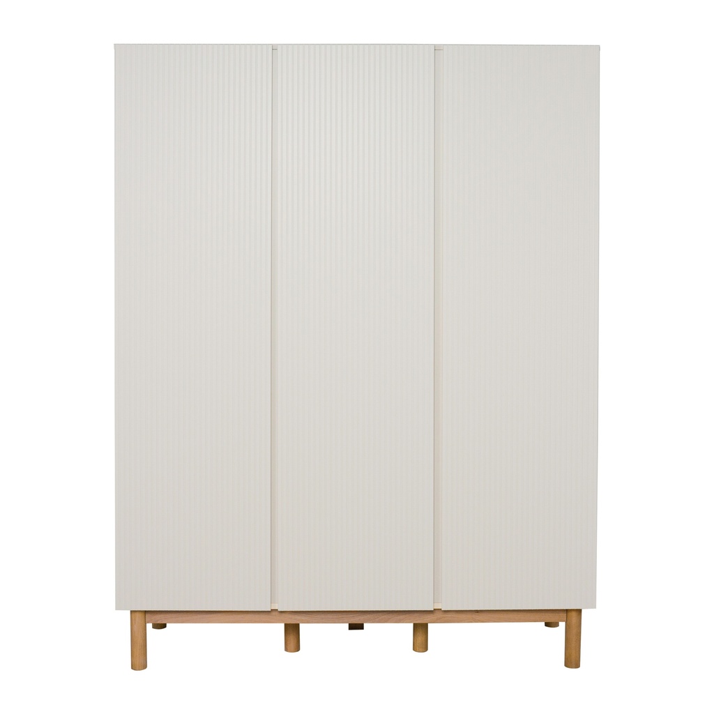 Quax 3-delige babykamer (meegroeibed L 140 x B 70 cm+ commode + kast met 3 deuren) Mood Clay